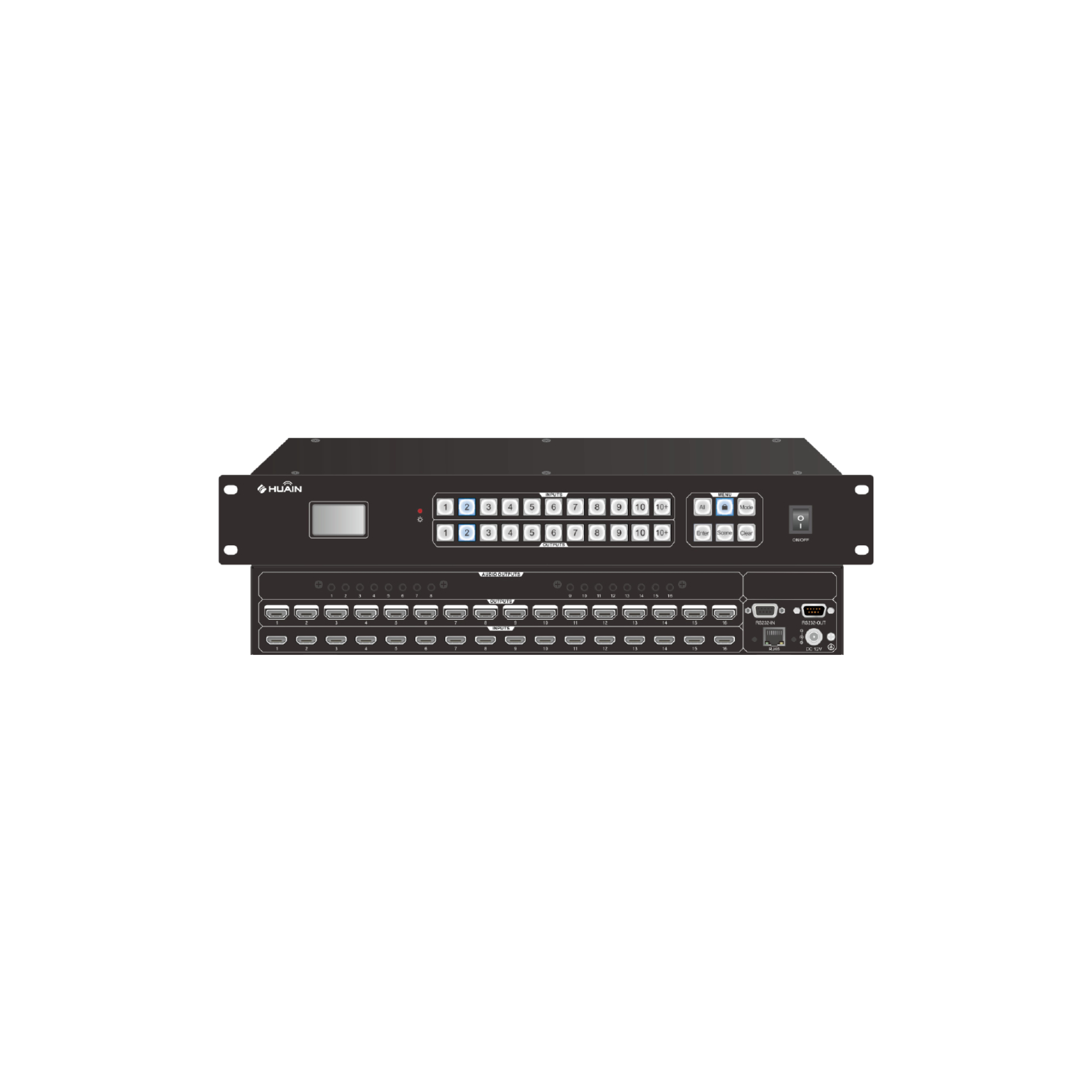 HY-HD1616 4K HDMI 16x16 Matrix Switcher
